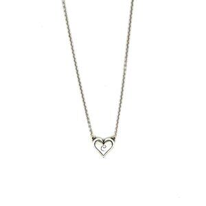 🩶delicate heart initial necklace🩶